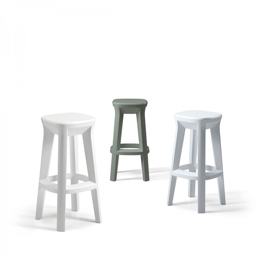 Scaun bar patrat din polietilena Plust Frozen Square Stool